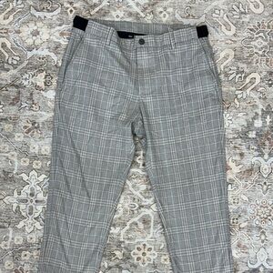 Zara Men's Black and Gray Checkered Pants